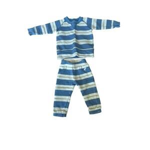 Beaufort Bonnet Baby Barbados Blue Stripe Fleece Sutton's Sweet Dream Set Size6M